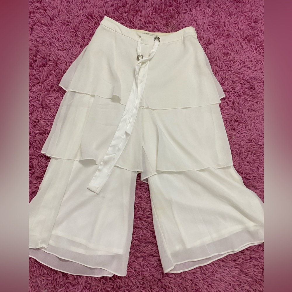 Ruffled Culottes with tie detail